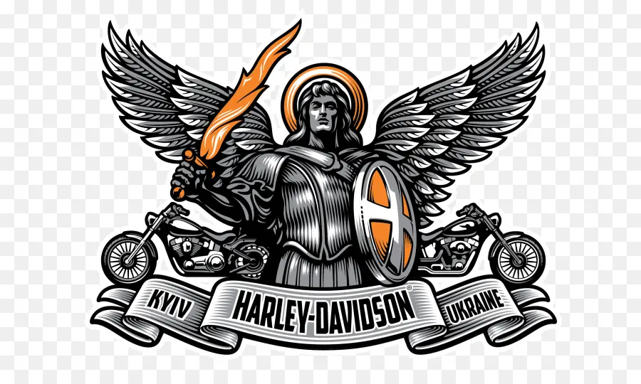 Melekli Harley Davidson Logosu，Motosiklet PNG