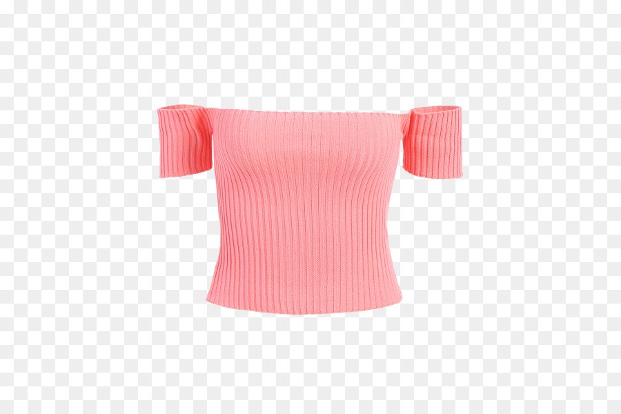 Pembe Düşük Omuzlu Üst，Moda PNG