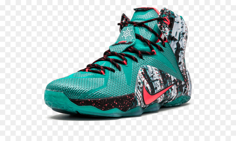 Spor Ayakkabı，Erkek Nike Lebron 12 Xmas Akron Huş Basketbol Ayakkabıları Greenhyper Punchdark Sentetik 10 Zümrüt Zümrüt PNG