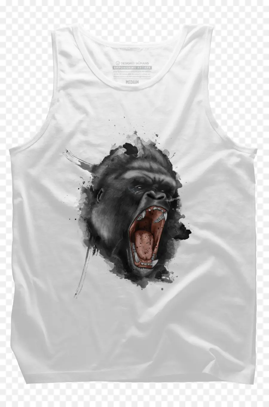 Goril Tank Top，Beyaz PNG