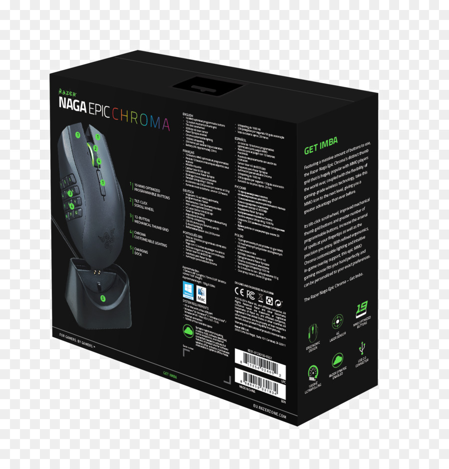 Bilgisayar Fare，Razer Naga Epik Chroma PNG