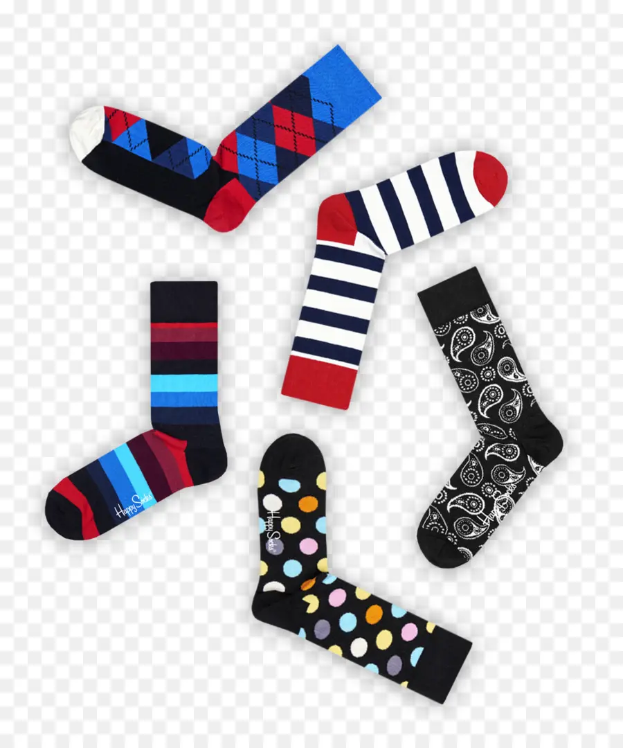 Büyük Nokta Siyah Mutlu çorap Siyah，Happy Socks Big Dot Çorap PNG
