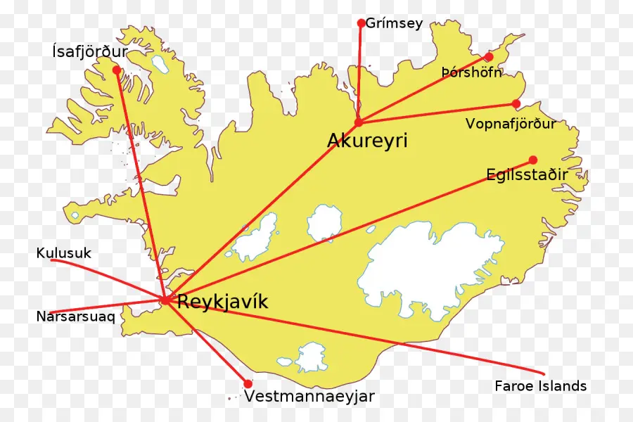 İzlanda Haritası，Reykjavík PNG