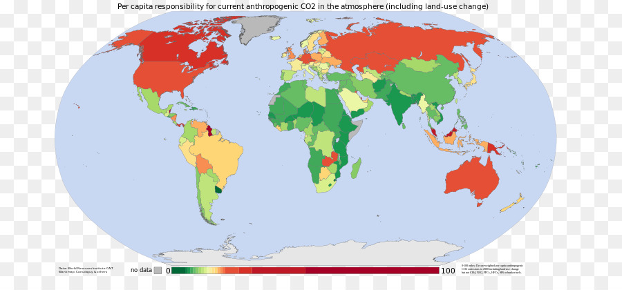 Dünya Haritası，Sera Gazları PNG