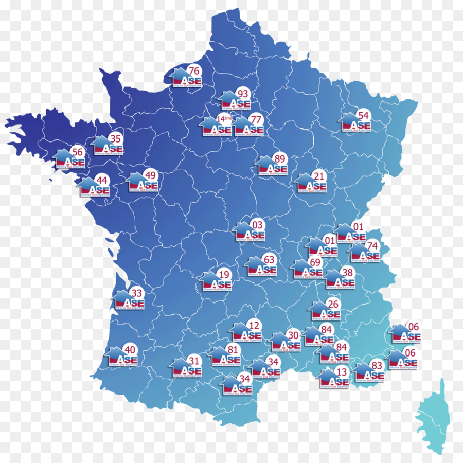 Fransa Bölümleri，Harita PNG