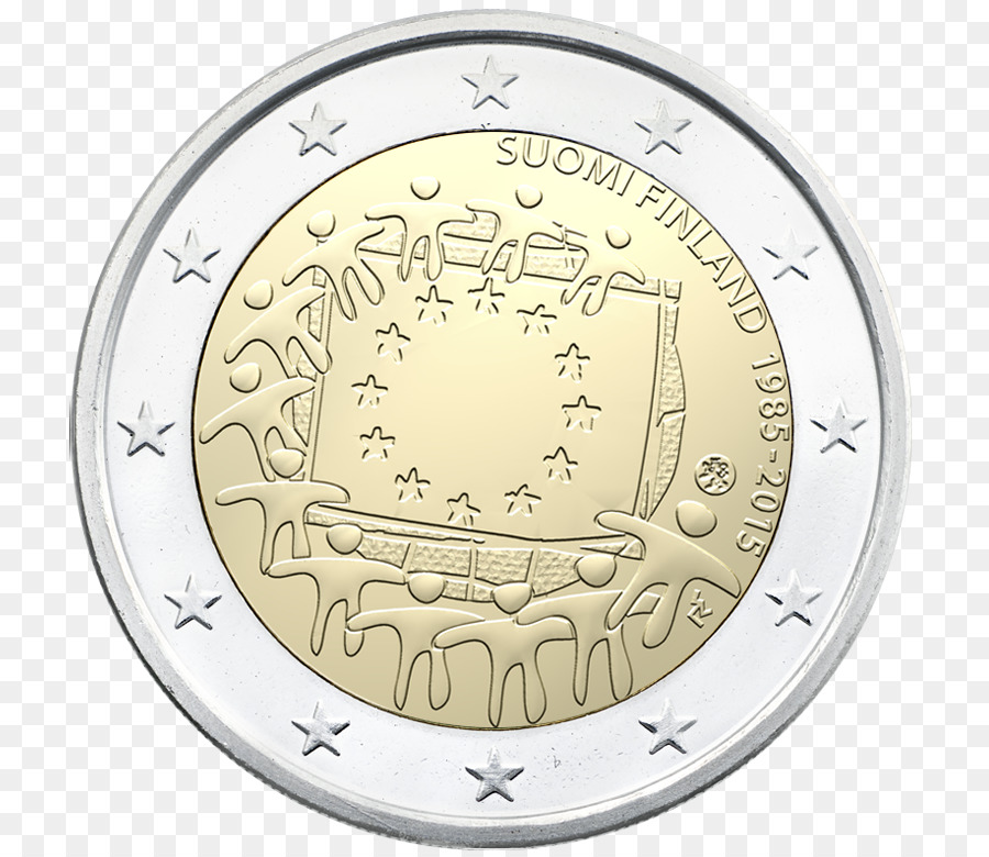 2 Euro Para，Euro Sikke PNG