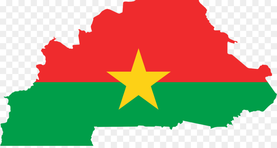 Burkina Faso Haritası，Bayrak PNG