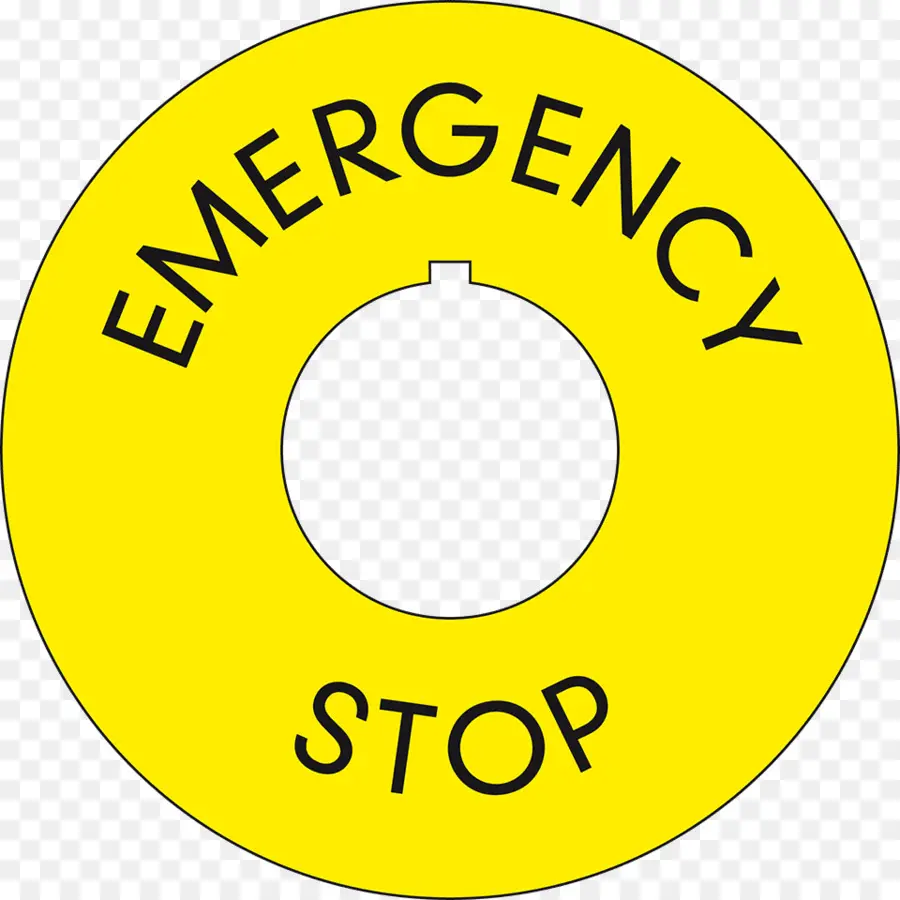 Noodstop Sticker Acil Durdurma，Sarı PNG