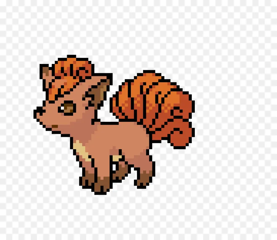 Vulpix，Piksel Sanat PNG