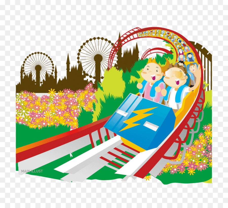 Lunapark Hız Treni，çocuklar PNG