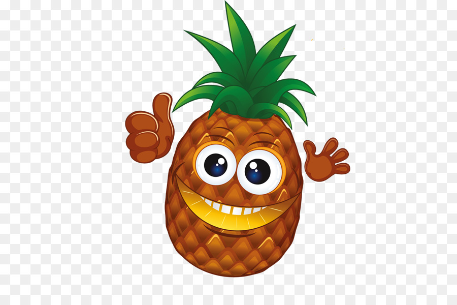 Sevimli Ananas，Gülümseyen PNG