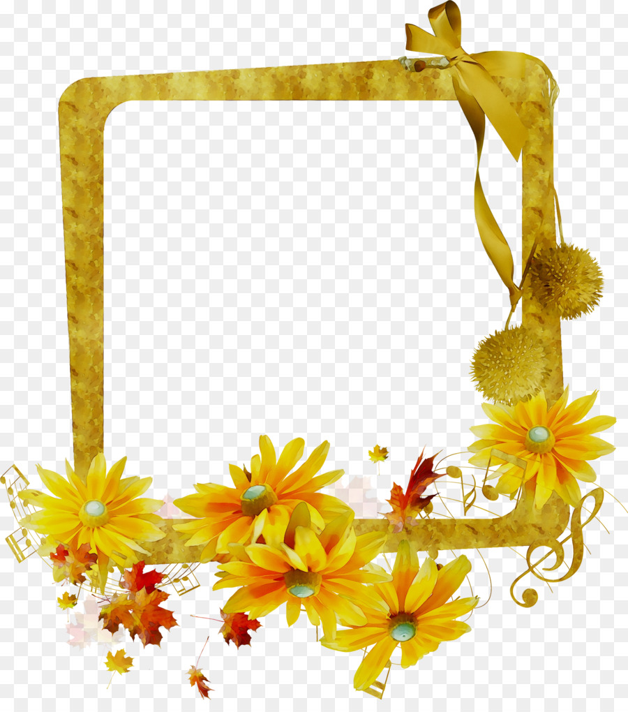 çiçek Tasarımı，Sarı PNG