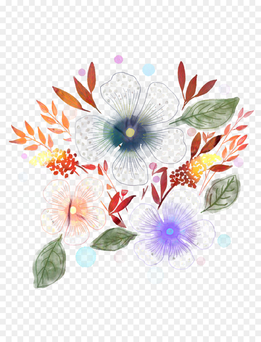 Suluboya Resim，çiçek Tasarımı PNG