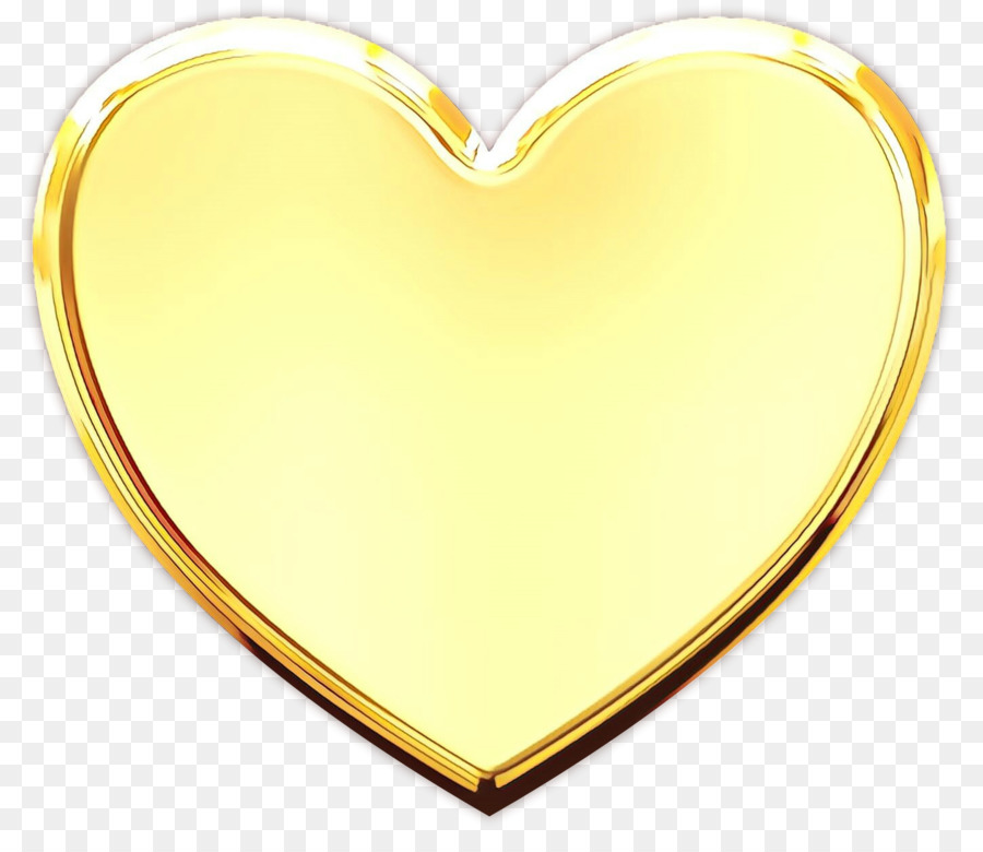 Sarı，Kalp PNG