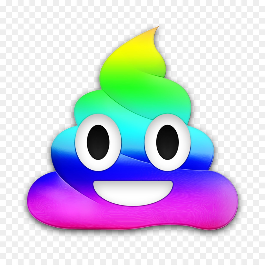 Gökkuşağı Kaka Emojisi，Renkli PNG