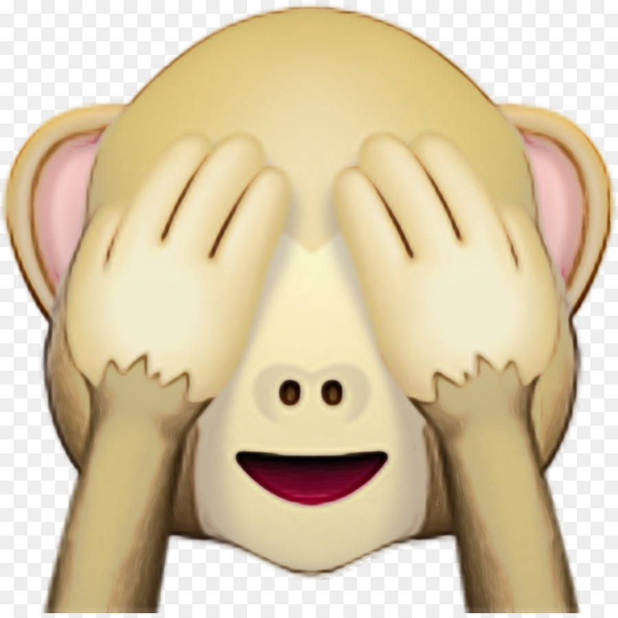 Maymun Gözlerini Kapatıyor，Emoji PNG