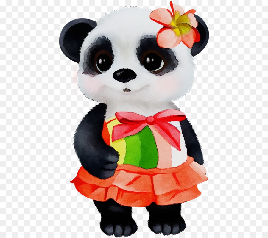 Elbiseli Panda，Sevimli PNG