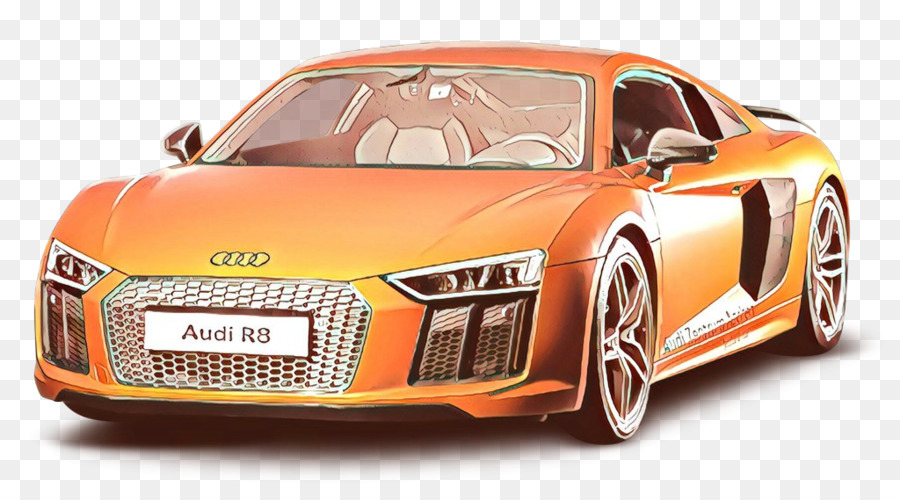 Turuncu Audi R8，Araba PNG