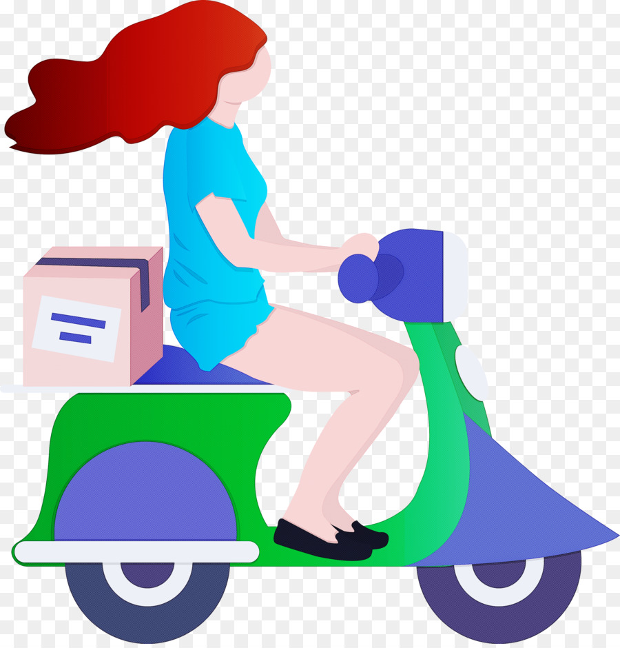 Scooter'lı Kadın，Scooter PNG