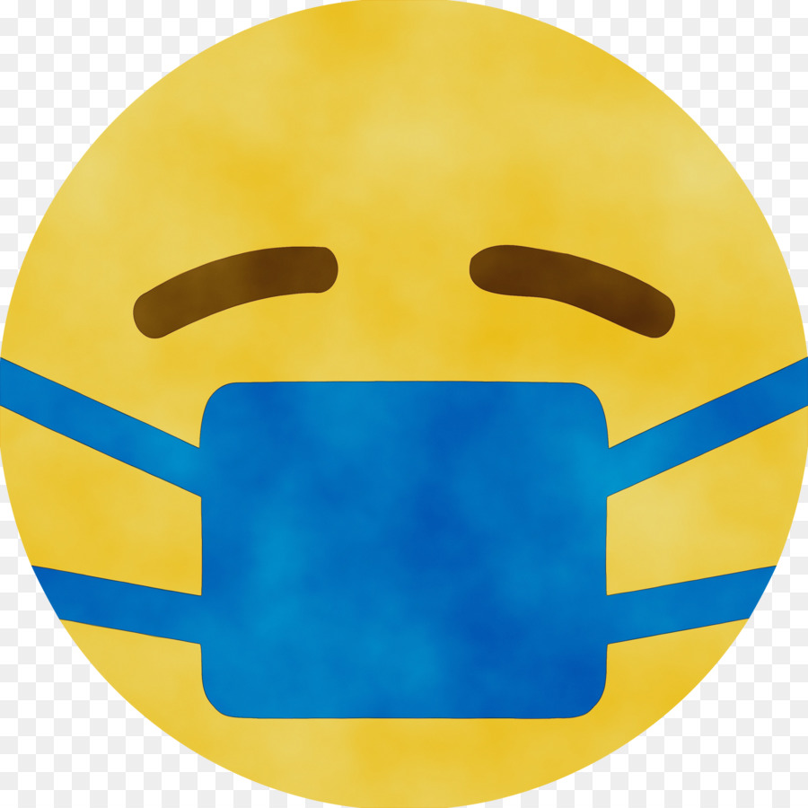 Yüz Maskesi Emojisi，Sarı PNG