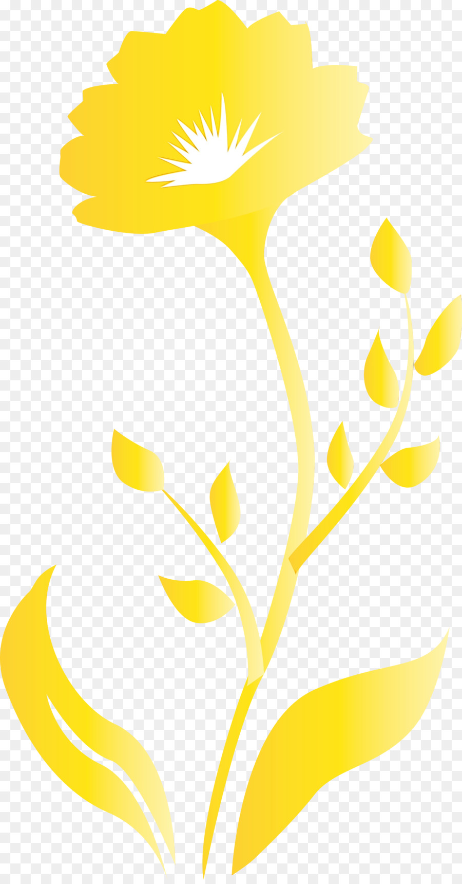 Sarı，Çiçek Sapı PNG