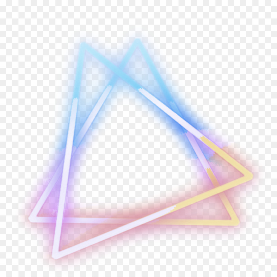 Neon Üçgen，Geometrik PNG