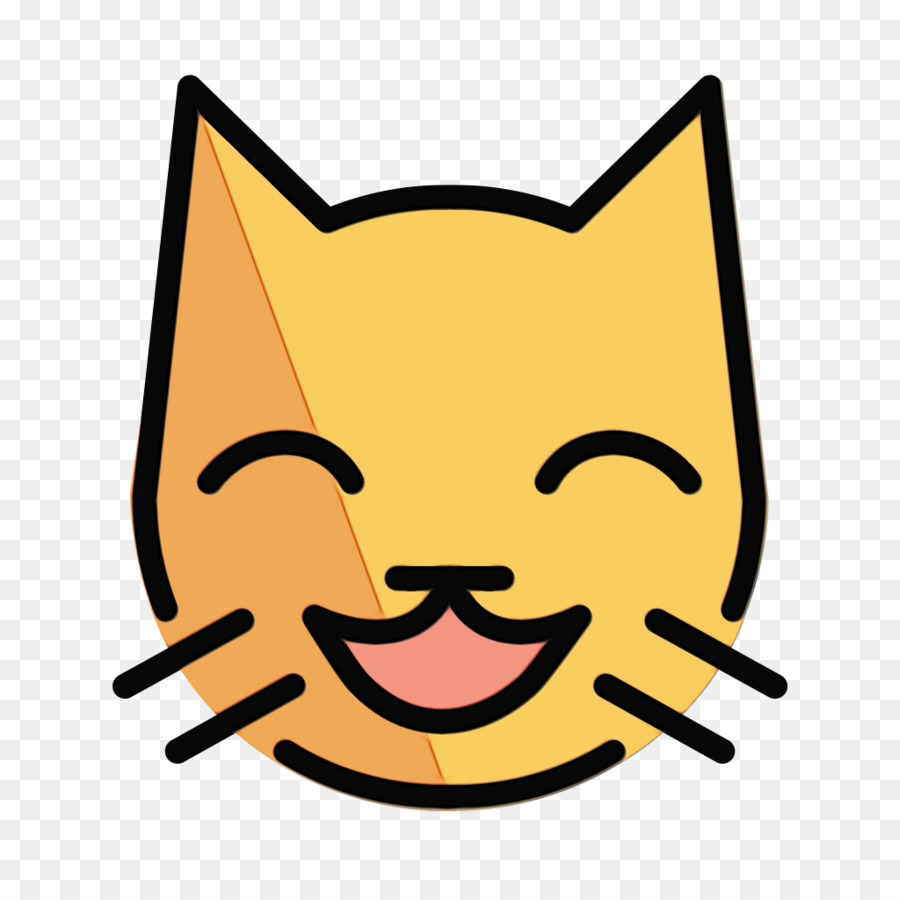 kedi emoji gülen köpek huysuz kedi şeffaf PNG görüntüsü