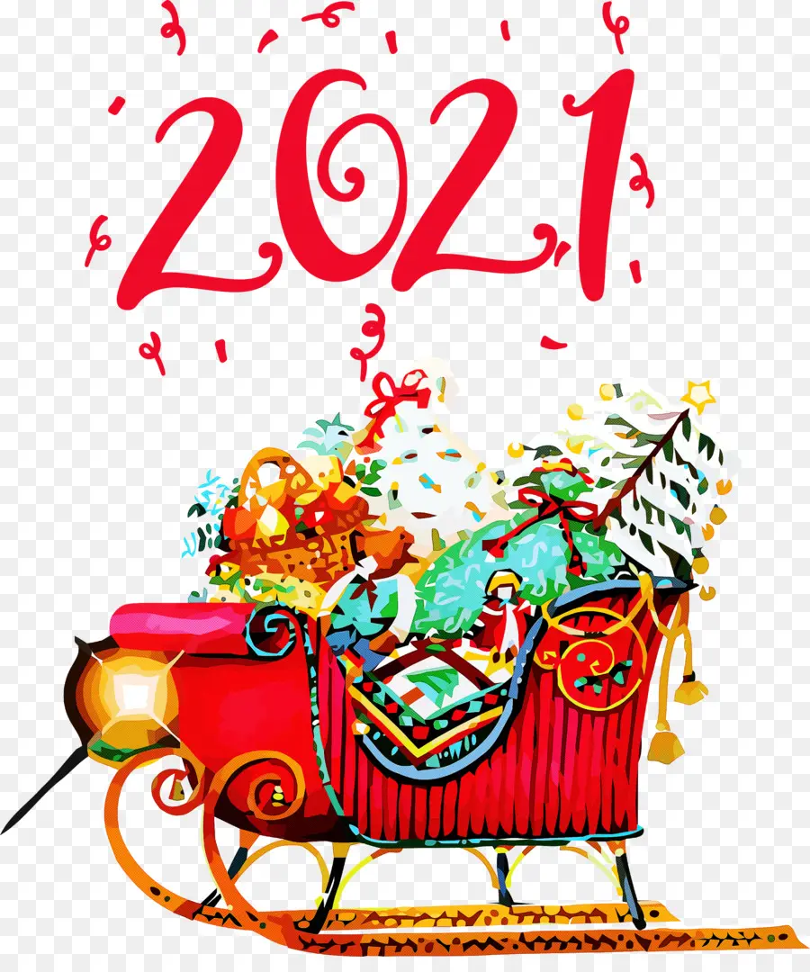 Yılbaşı，2021 Mutlu Yıllar PNG
