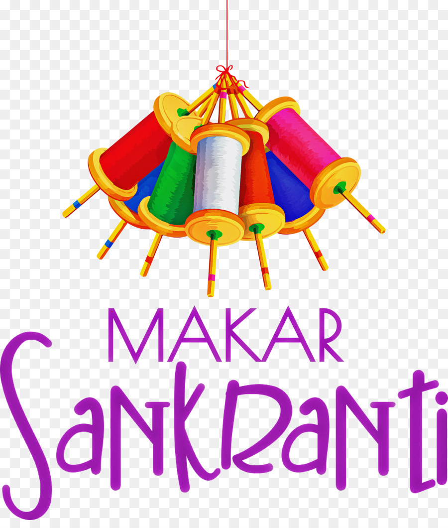 Renkli Uçurtma Makaraları，Makar Sankranti PNG