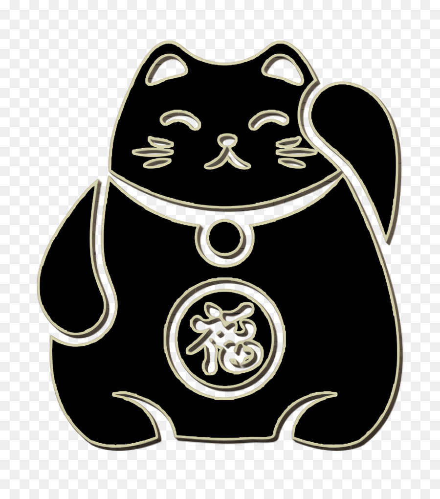 Siyah Şanslı Kedi，Maneki Neko PNG