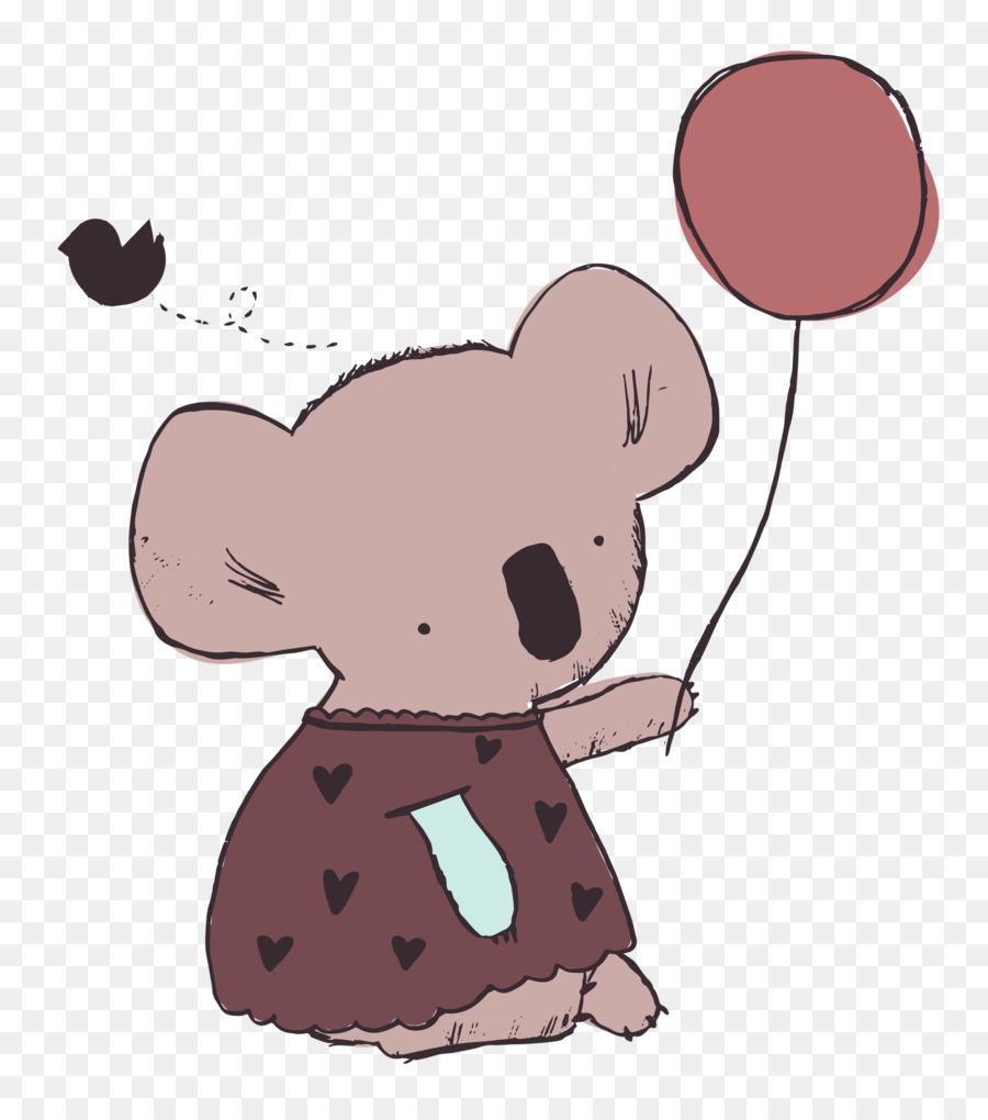 Sevimli Koala，Balon PNG