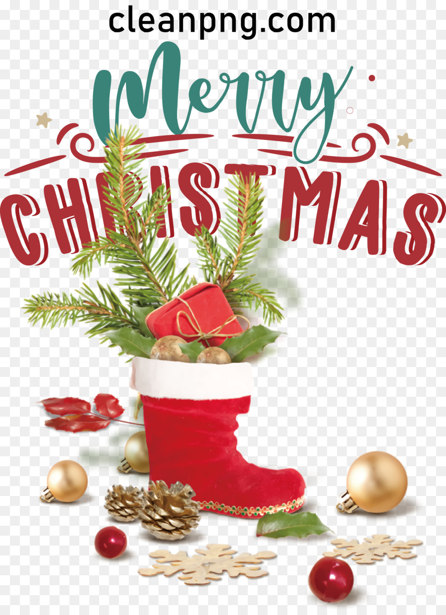Noel çorap，Mutlu Noeller PNG