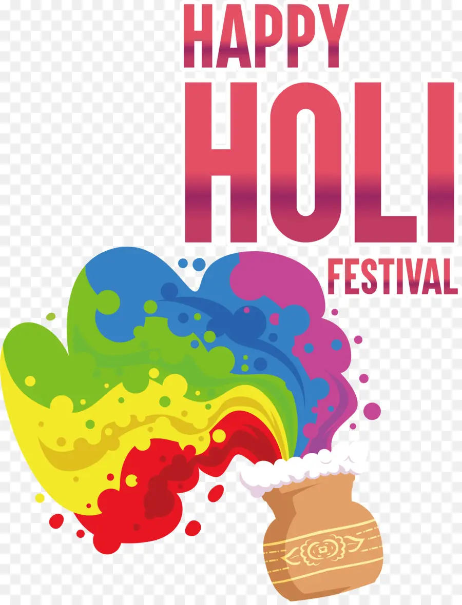 Holi Festivali，Renk Sıçraması PNG