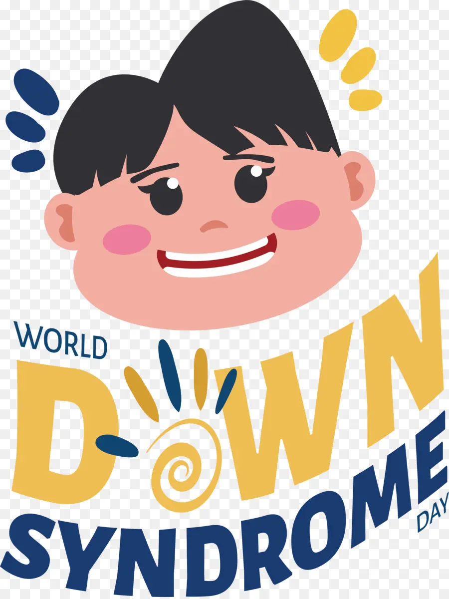 Down Sendromu Tarama Testi，Dünya Down Sendromu Günü Posteri PNG