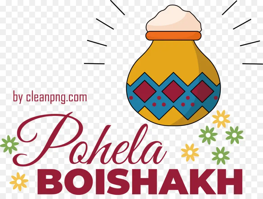 Pohela Boishakh，Renkli Saksı PNG