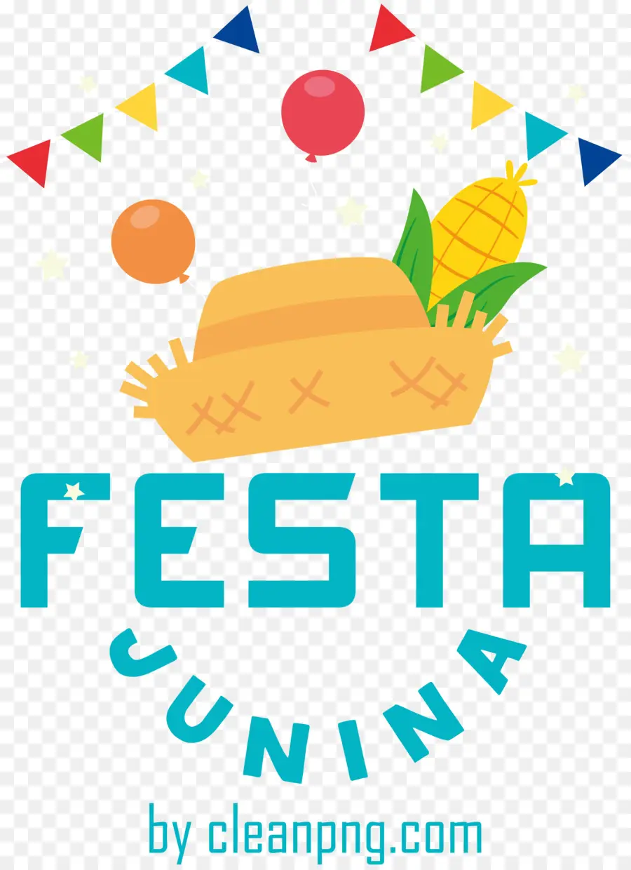 Festa Junina，Hasır Şapka Ve Mısır PNG