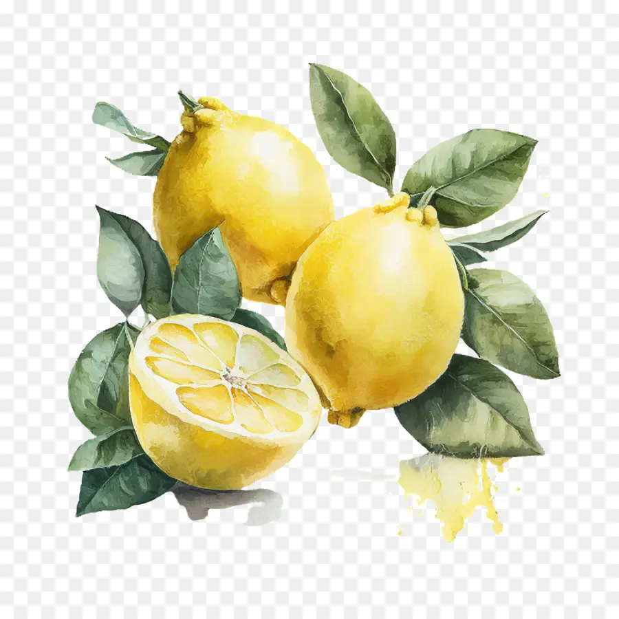 Suluboya Limon，Sarı Limon PNG