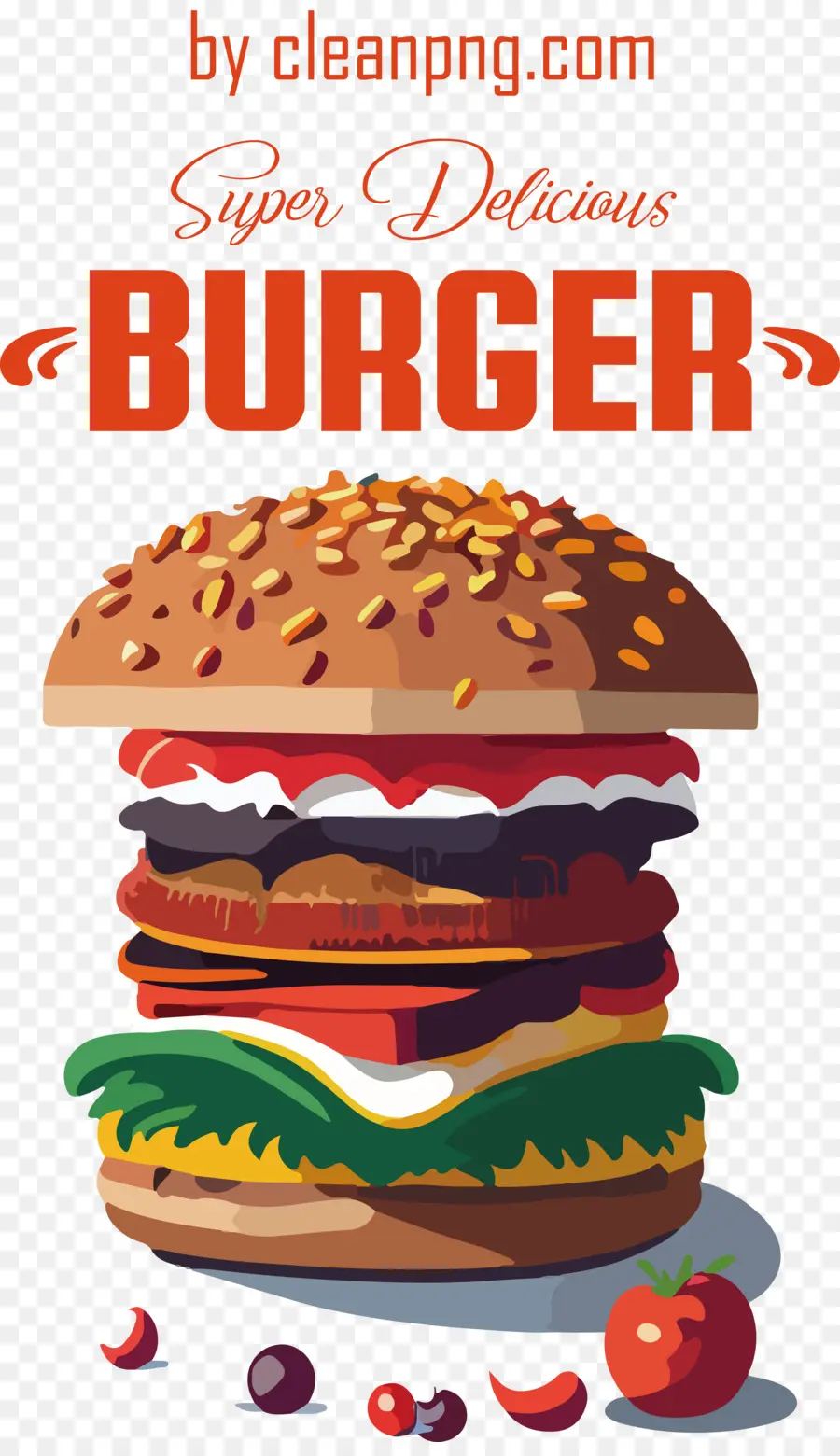 Süper Lezzetli Burger，Uluslararası Burger Günü PNG