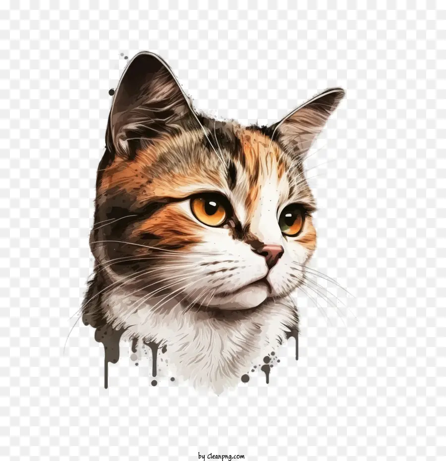 Karikatür Kedi，Kedi Yüzü PNG