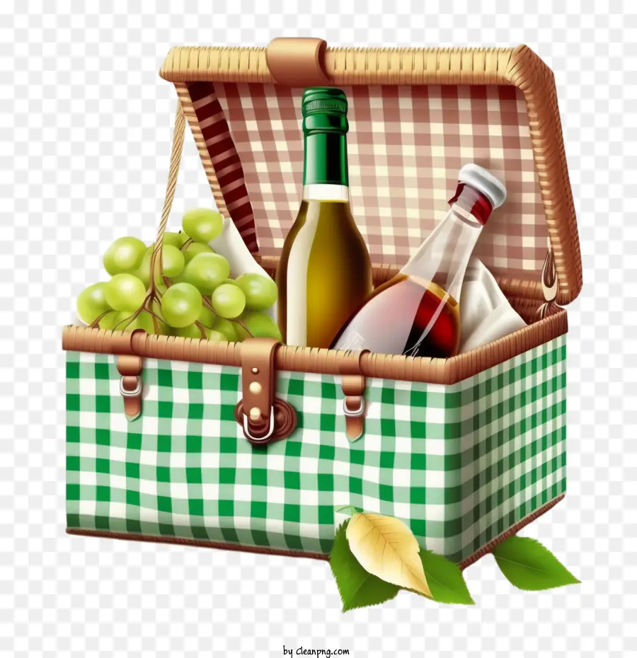 Piknik Sepeti，Bir şişe şarap PNG