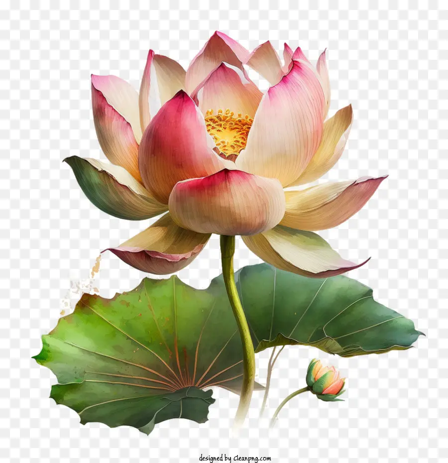 El Boyalı Lotus çiçeği，Elle çizilmiş Lotus çiçeği PNG