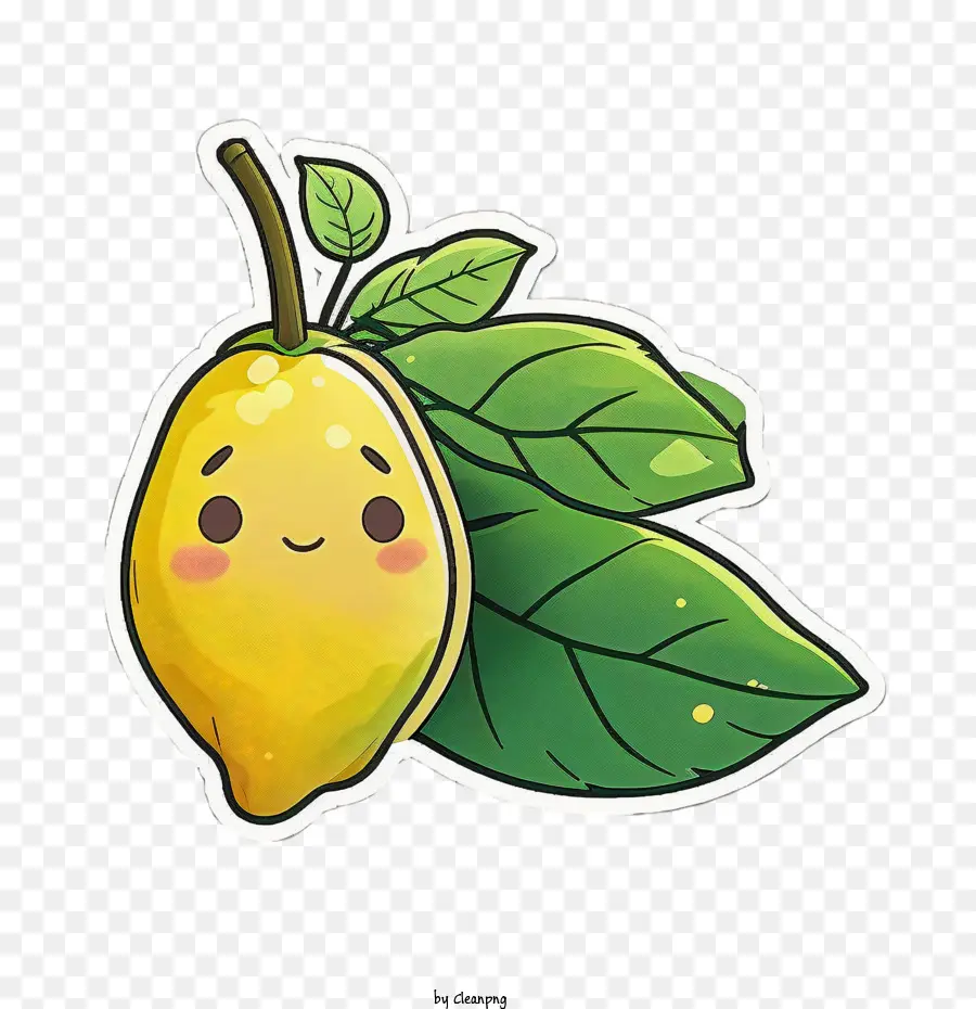 Kawaii Mango，Sarı Mango PNG