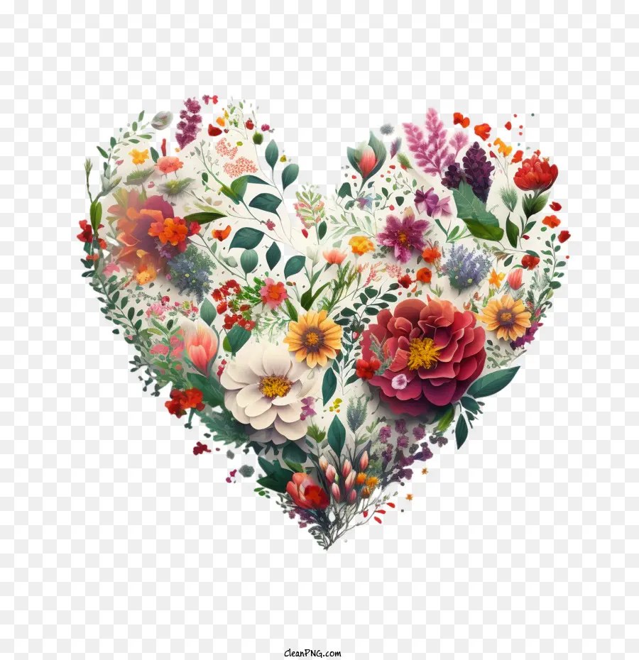 Kalp Çiçekler，Çiçek Kalp PNG