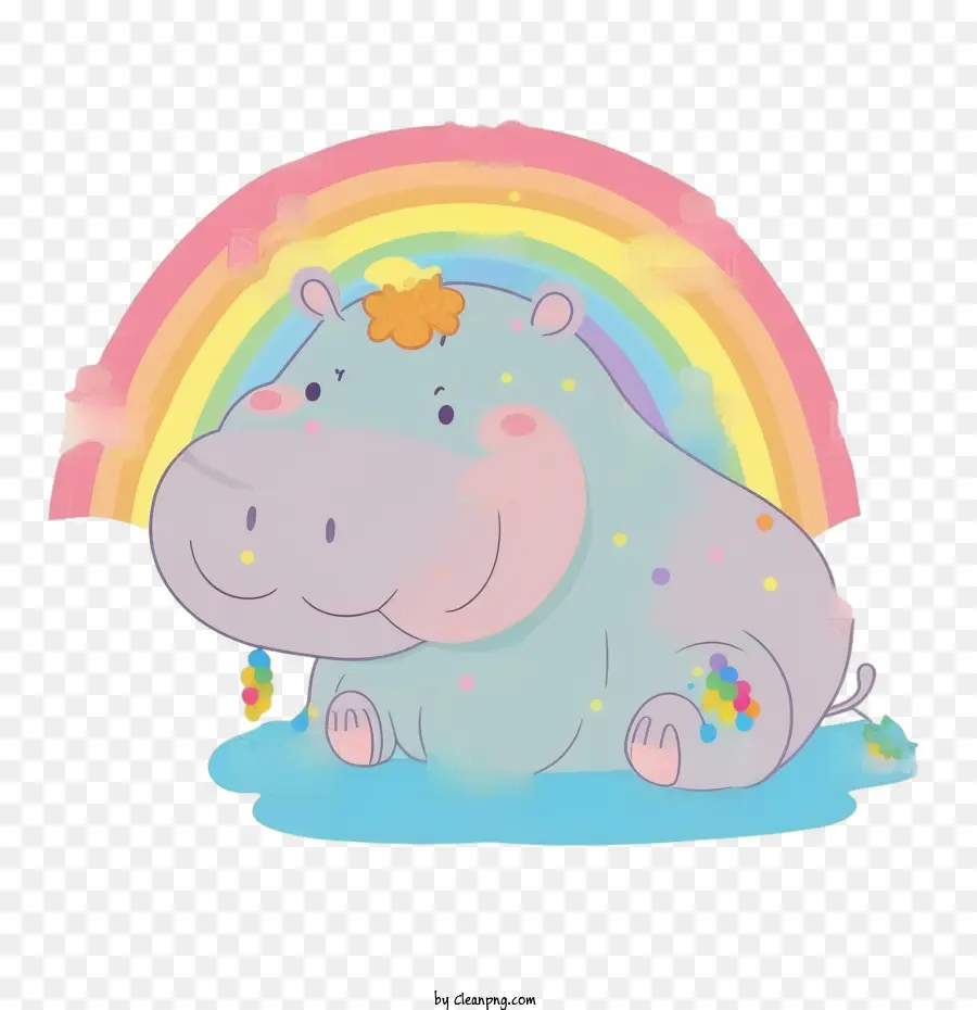 Sevimli Hippo，Düz Hippo PNG
