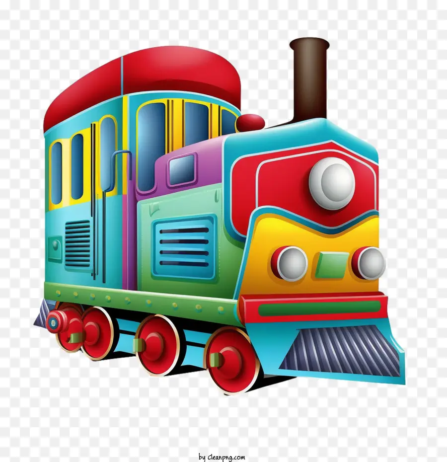 Renkli Tren，Karikatür Tren PNG