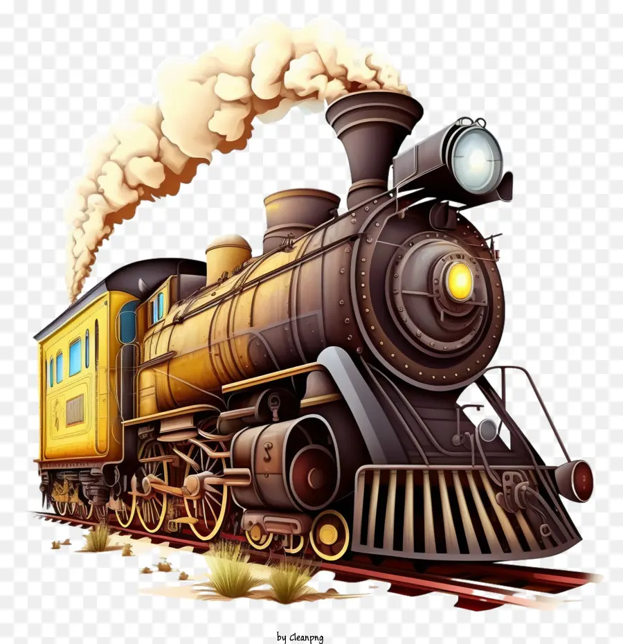 Eski Buharlı Tren，Karikatür Tren PNG