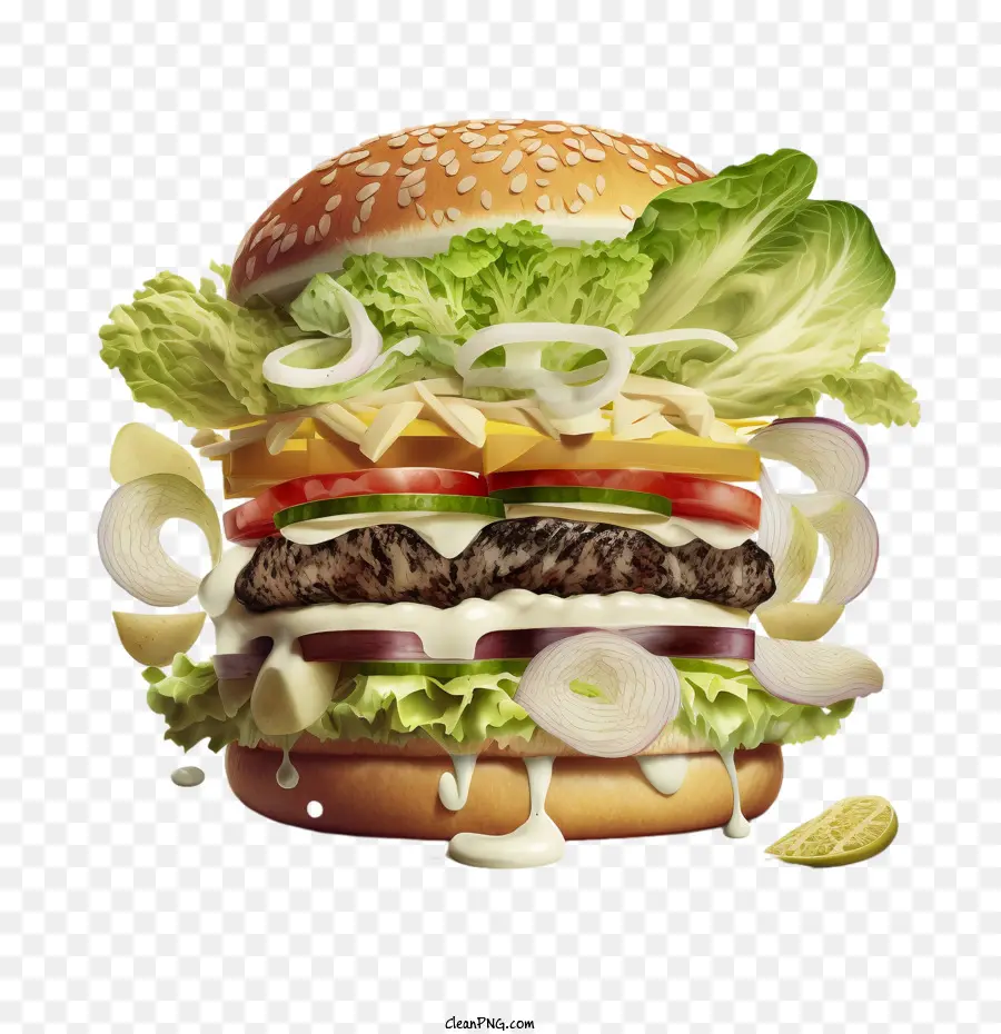 Duble Burger，Duble Hamburger PNG