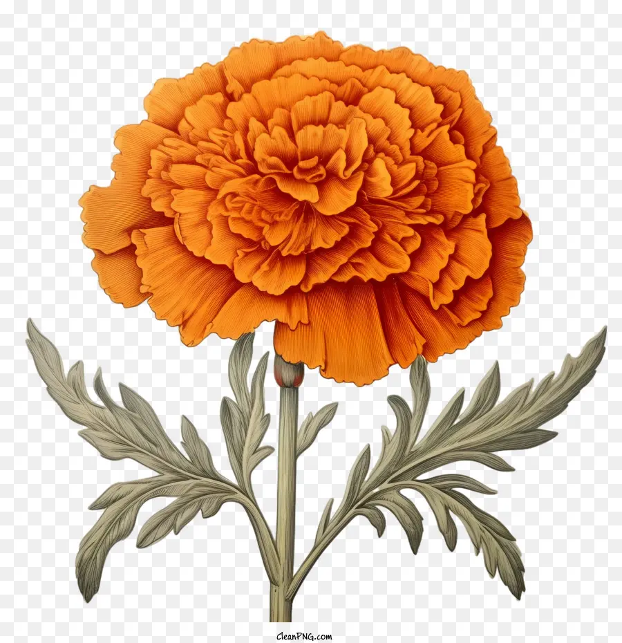 Vintage Marigold Çiçeği，Marigold çiçek PNG
