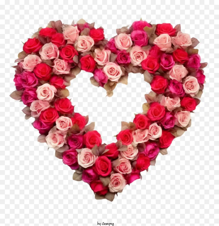 Çiçek Kalp，Gül Kalp PNG