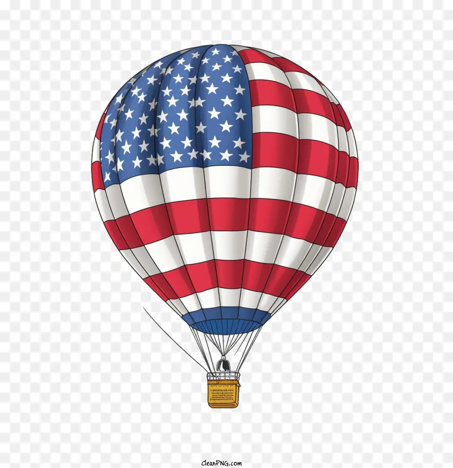 Sıcak Hava Balonu，Amerikan Bayrağı PNG